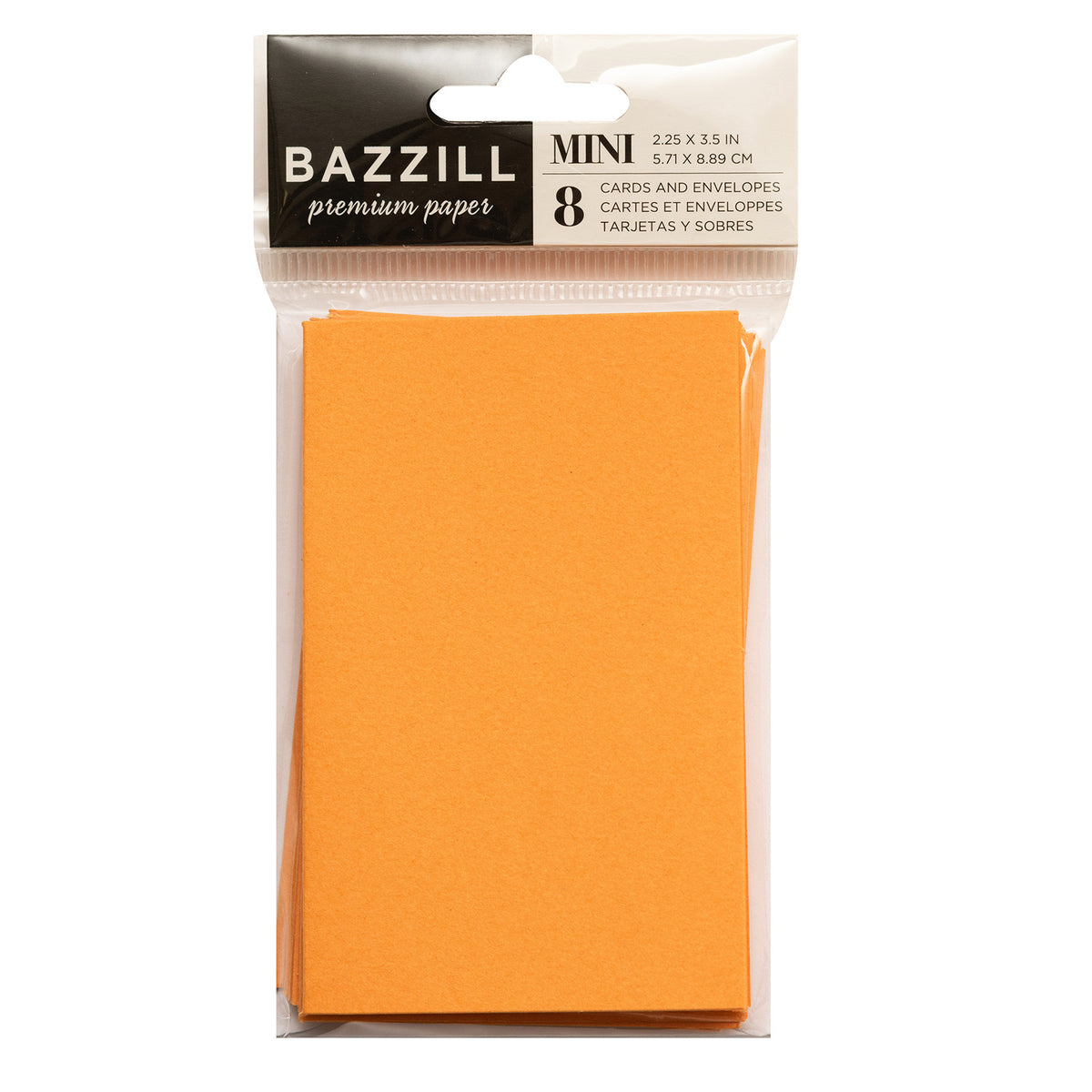 Bazzill 2.25x3.5 mini folded cards and envelopes - 8 pk