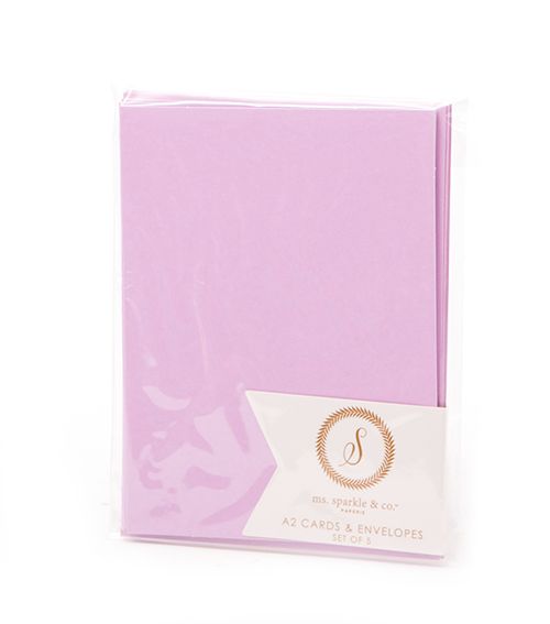 DCWV Ms. Sparkle &amp; Co. A2 Folded Cards + Envelopes