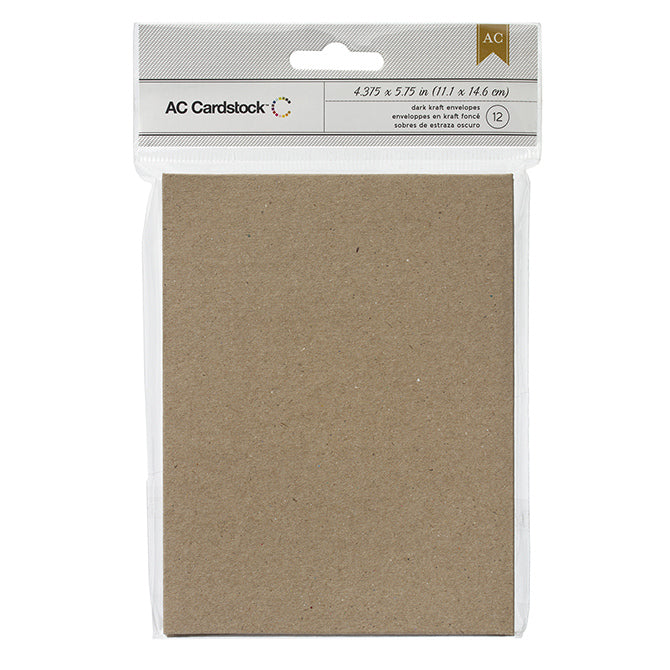 AC Brown Kraft A2 Envelopes - 12 pack