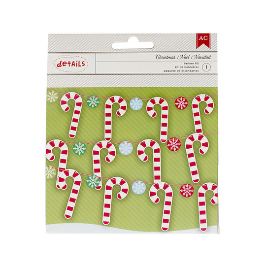 DIY Holiday Candy Cane Banner Kit