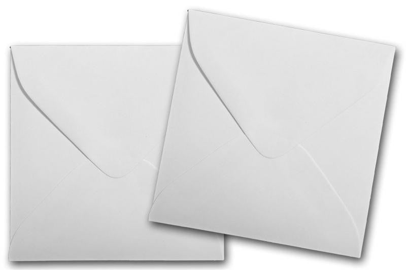 White 3 inch square envelopes