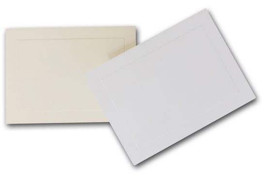 Cougar Opaque Embossed Panel WHITE A-1 FLAT Response Cards - CLOSEOUT