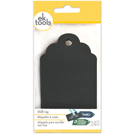 EK Tools Blank DIY Assorted Color Chalk Tags - 24 pieces