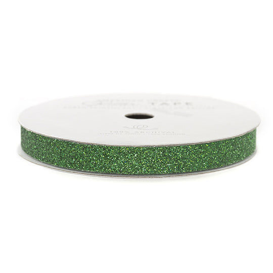 Holiday Colors Glitter Tape - 3/8 inch - 3 yards: Green, Gold, Silver or White