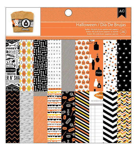 Halloween 6x6 Card Stock pad - Assortment - 36 sheets