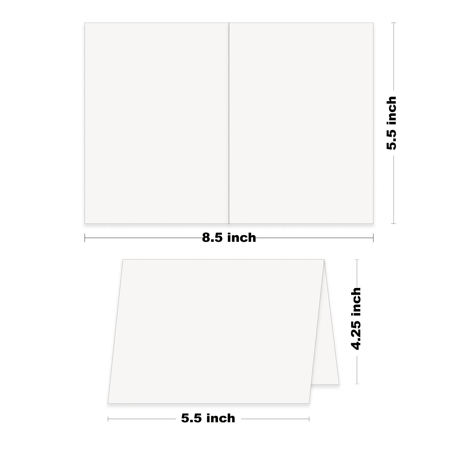Bulk Blank A2 Folded note cards for party invites and thank you cards -  CutCardStock