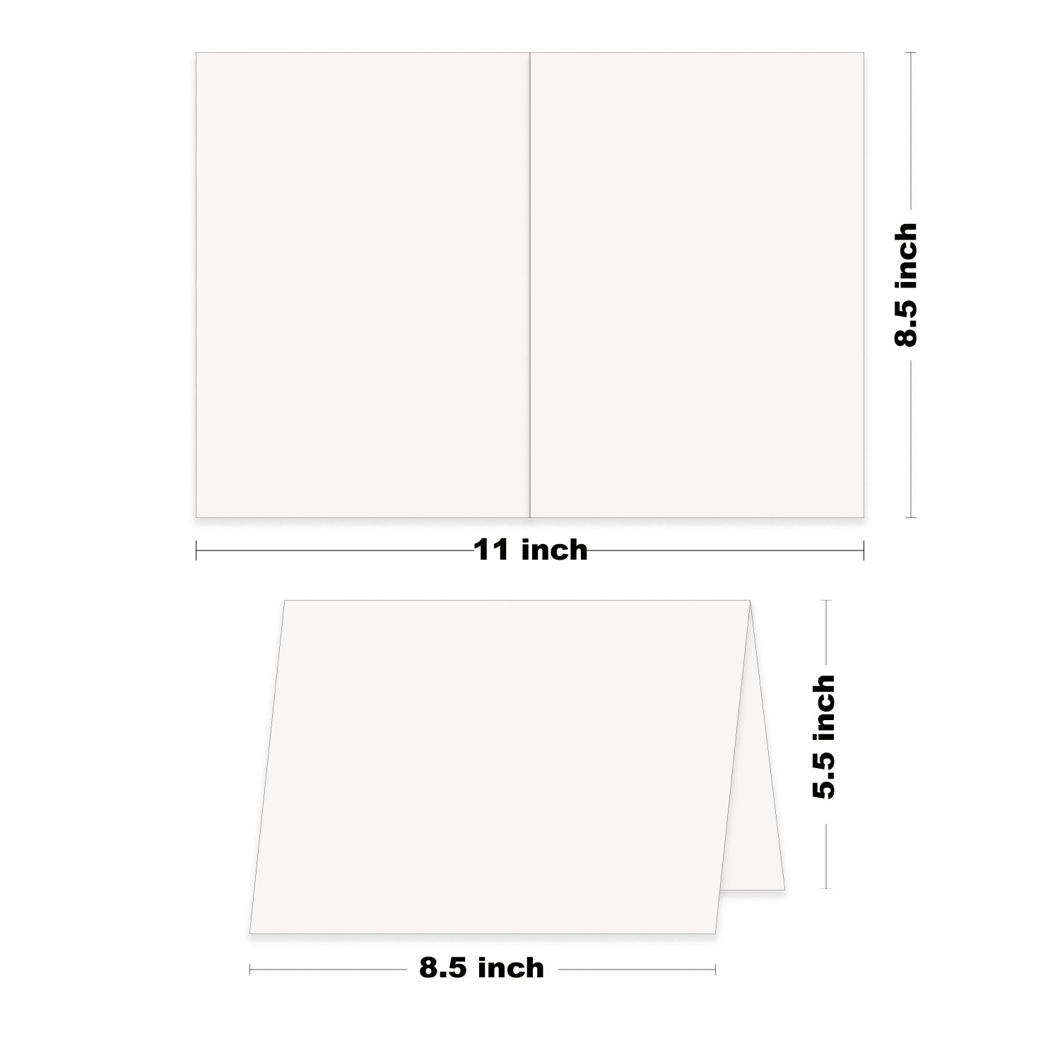 8.5″ X 11″ Scored Foldover Cards White - Bulk and Wholesale - Fine Cardstock