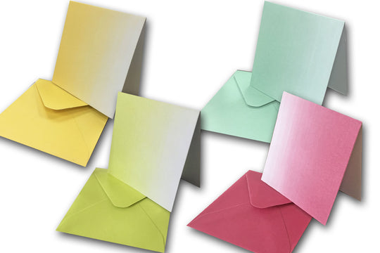 Mini 3x3 inch folded cards and envelopes - 10 pack