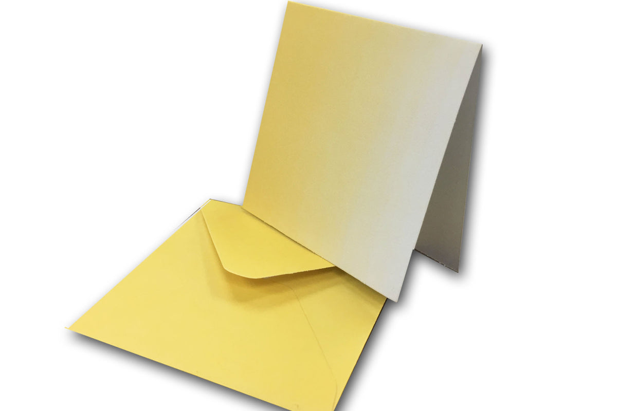 Yellow 3x3 cards and envelopes