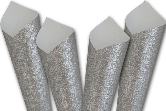 CCS Silver Glitter 54 lb Text wt Paper 8.5x11  - 10 pk