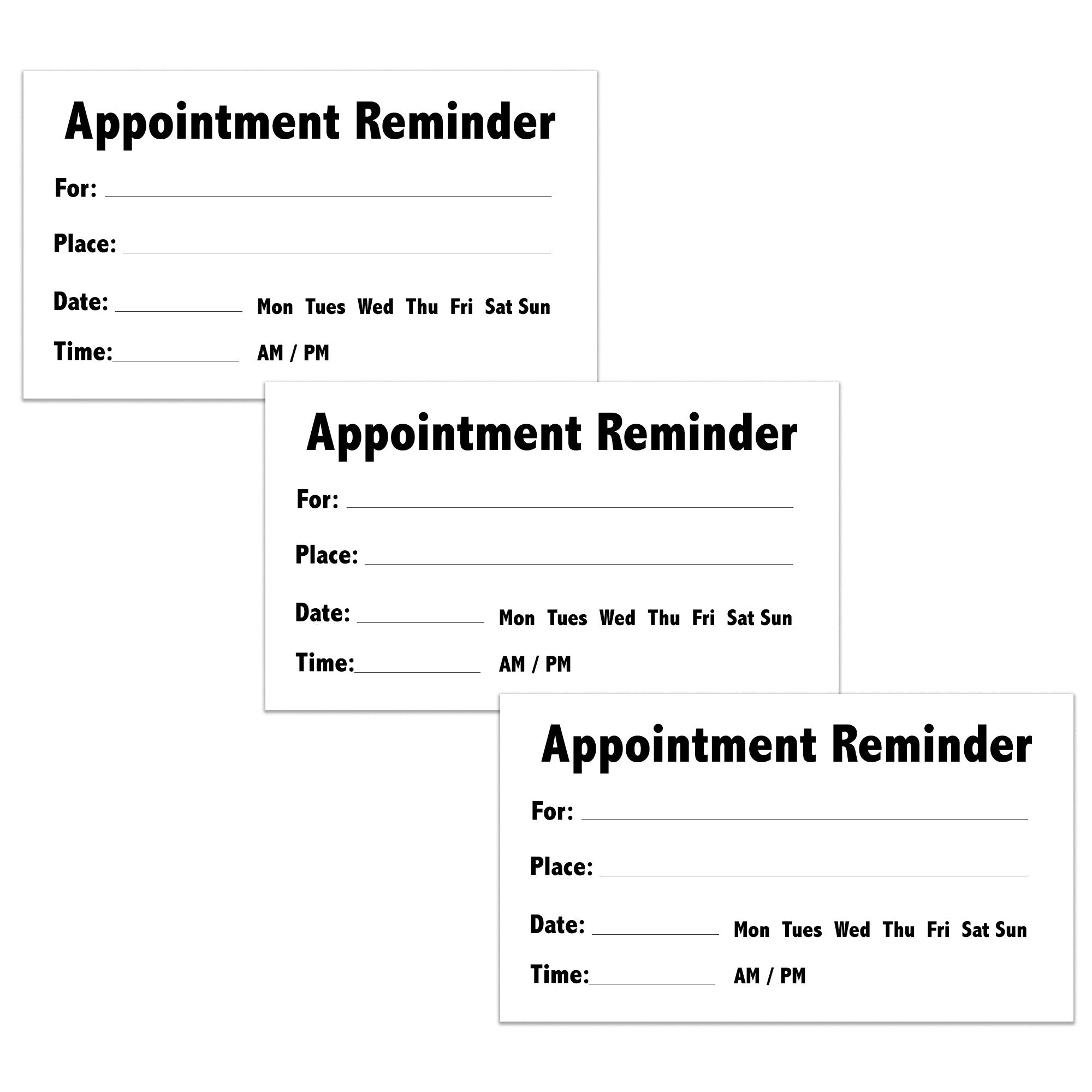 Pre-Printed Business card size Appointment cards for your small business - CutCardStock for Free Printable Appointment Reminder Appointment Card Template