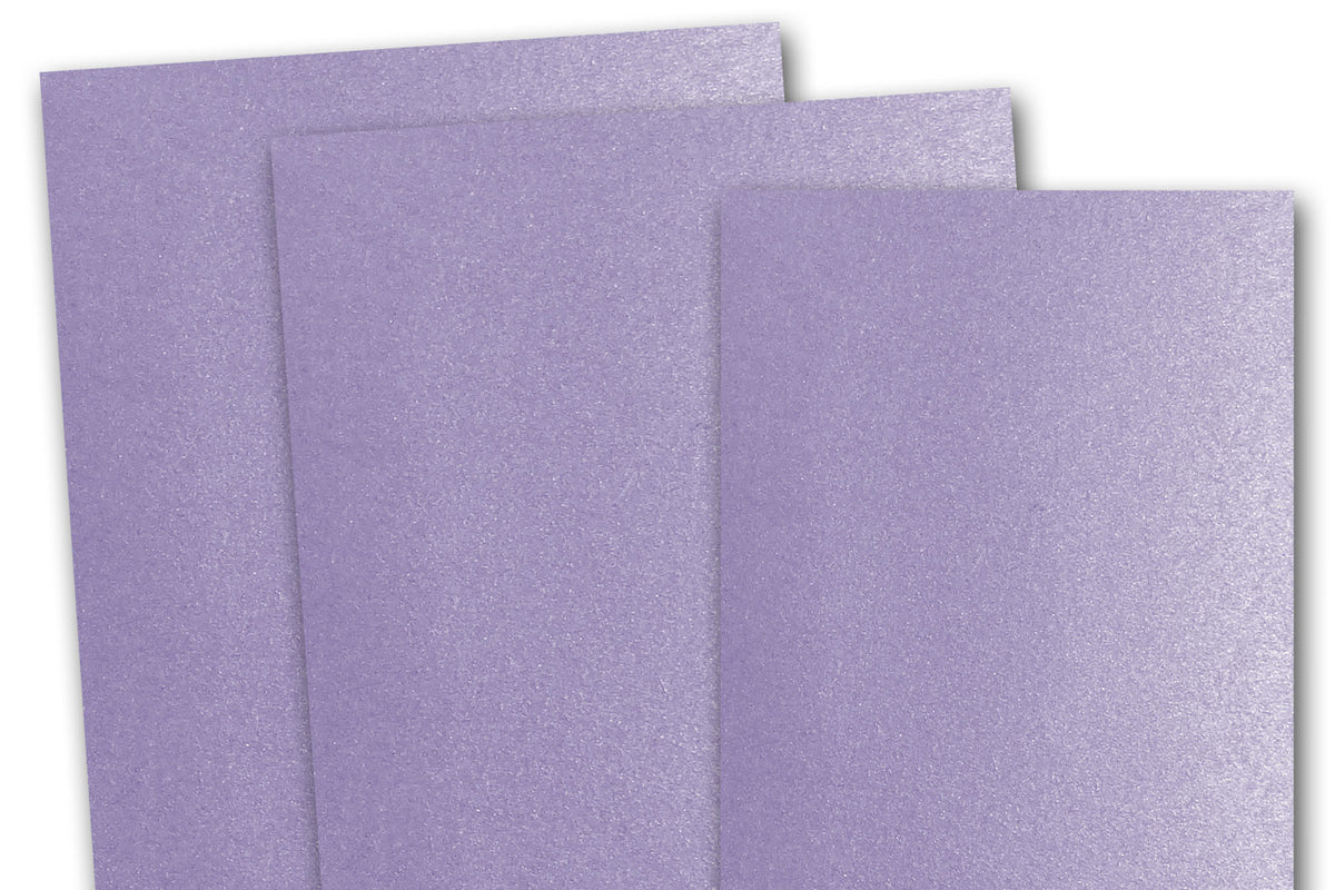 Metallic lavendar 5 inch square Discount Card Stock