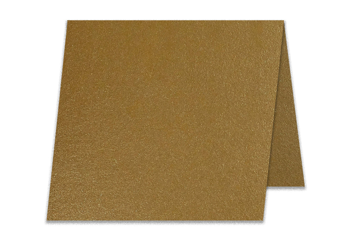 Stardream Metallic Antique Gold 5x5 Blank Folded mini cards