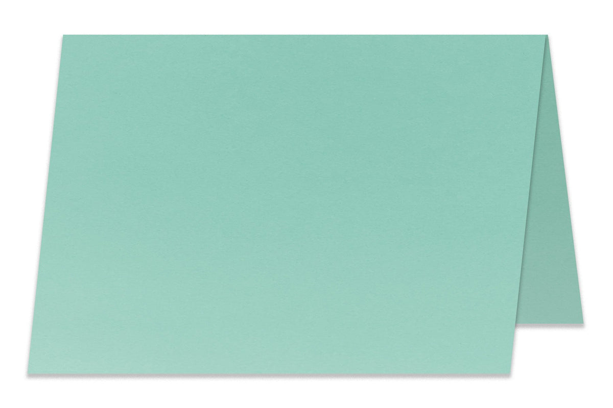 Blank A6 Folded Aqua Discount Card Stock 