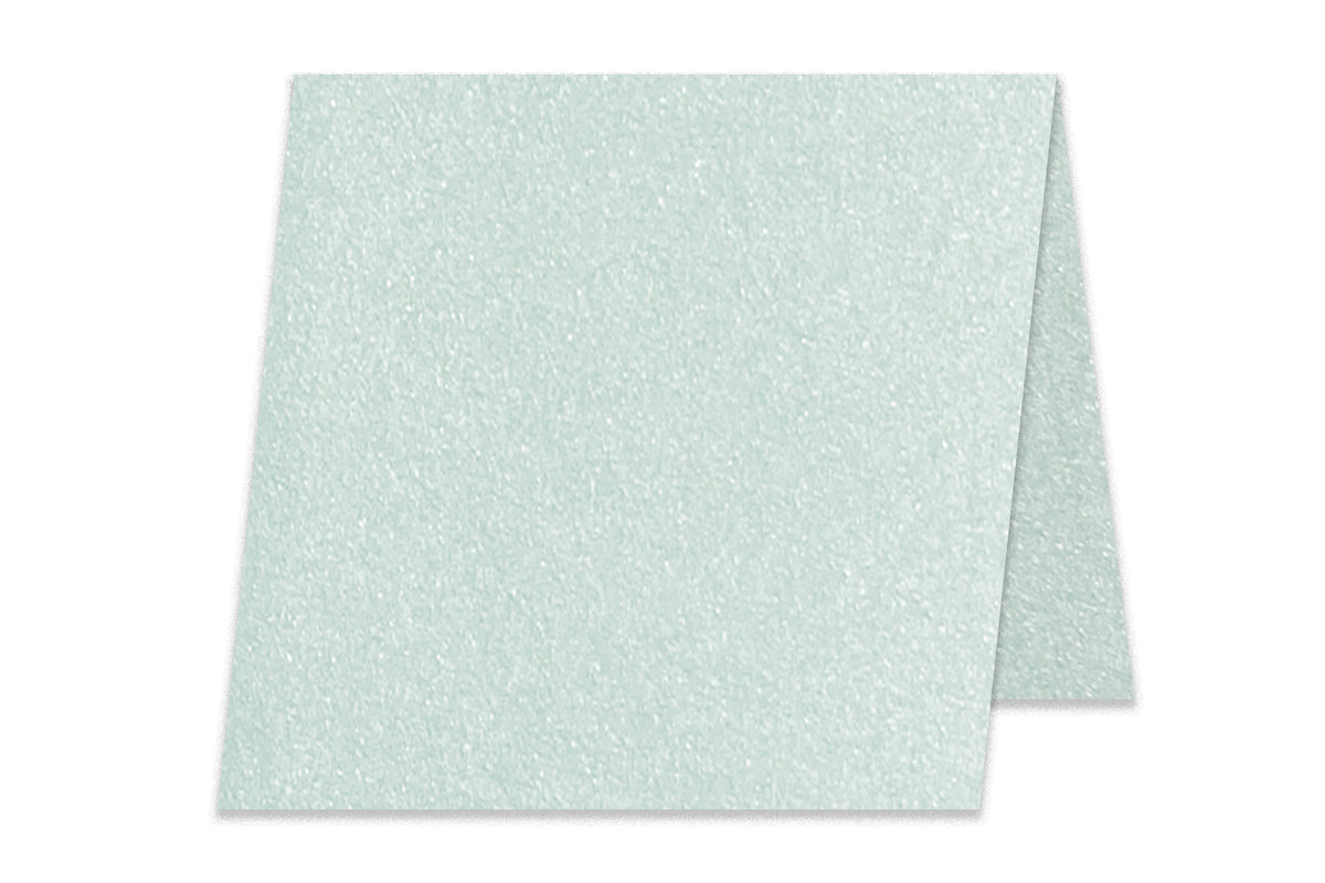 Stardream Metallic Pale Aqua 3x3 Blank Folded mini cards