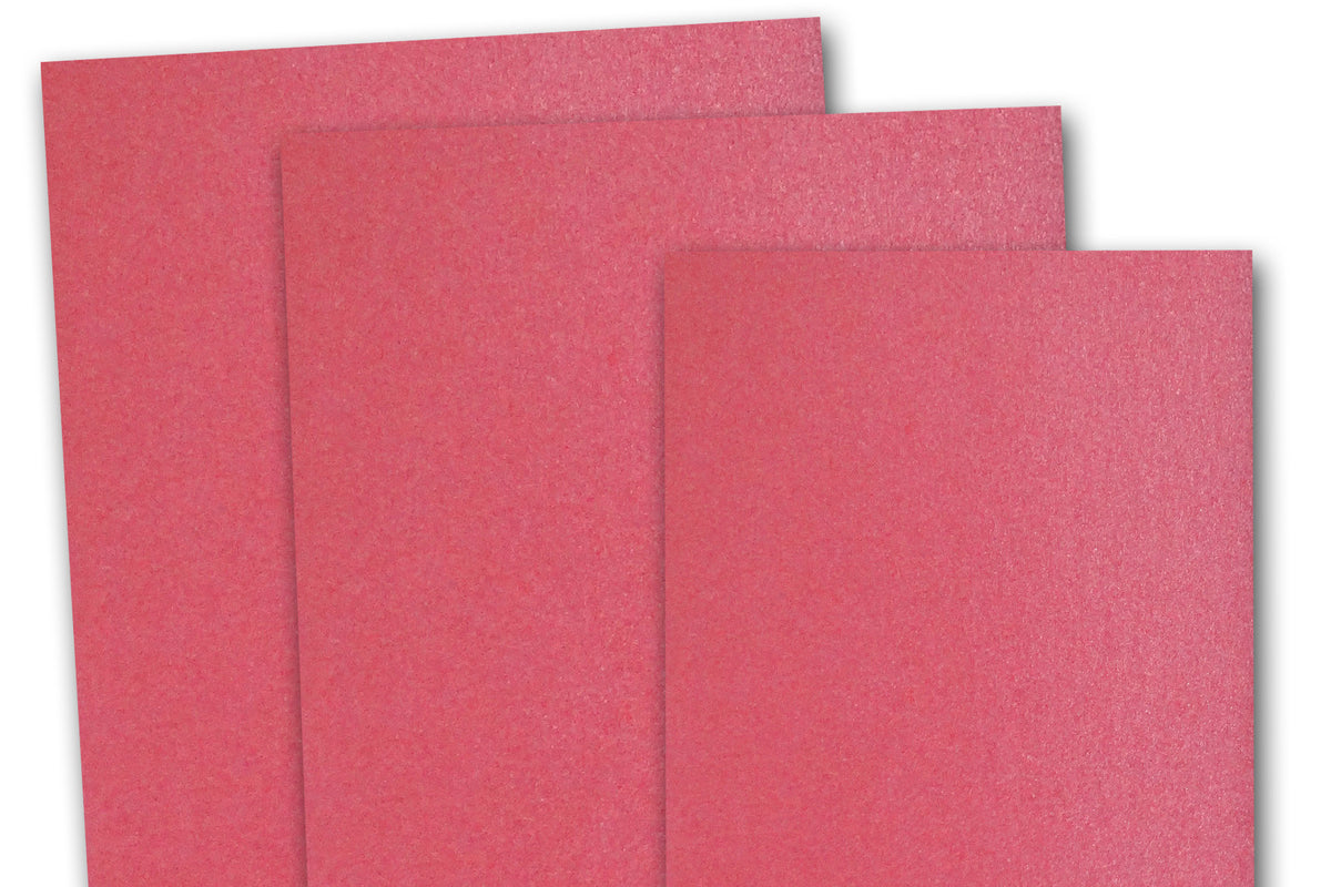 Blank metallic Deep Pink RSVP cards - A1 4 Bar Discount Card Stock