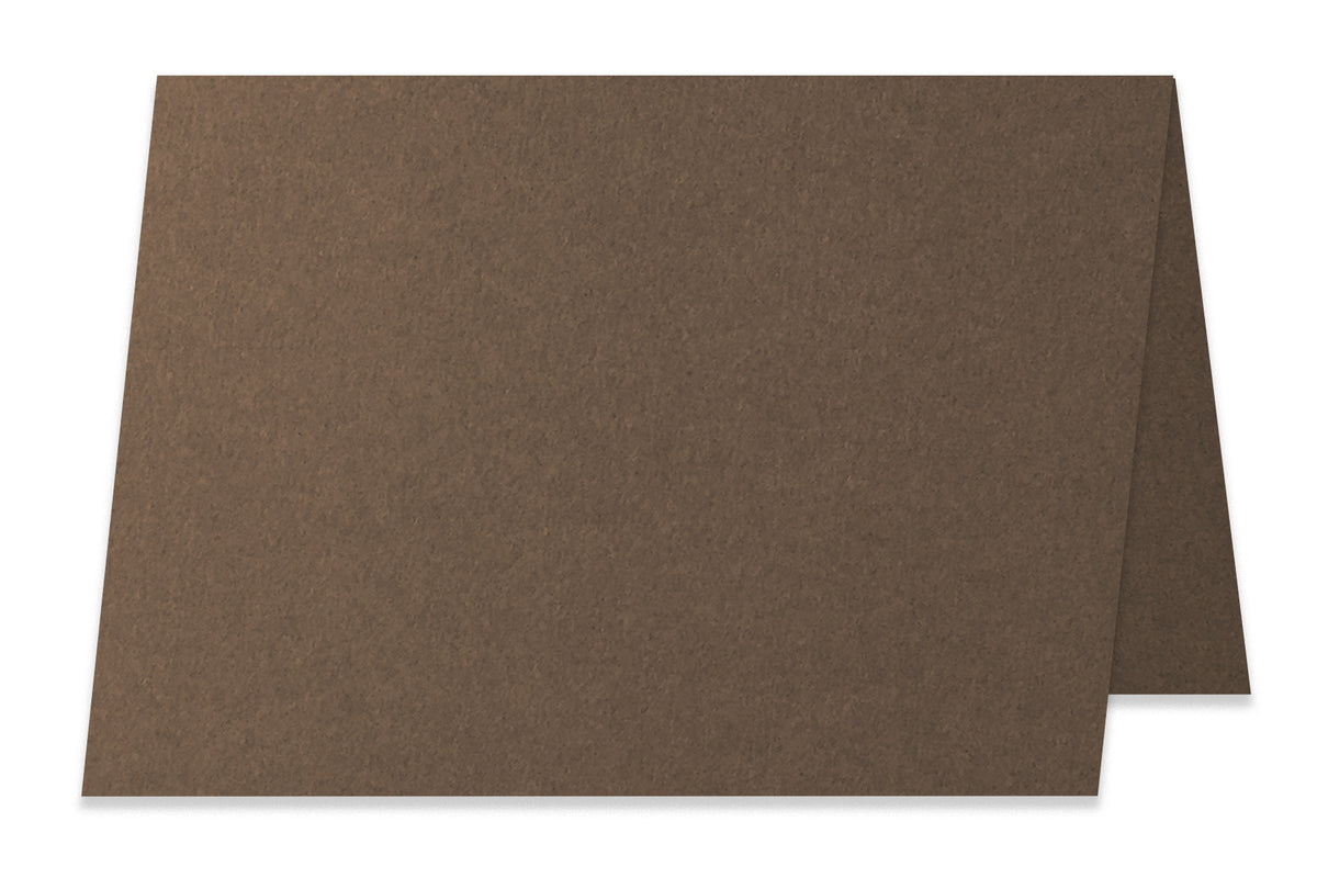 Blank A2 Folded Brown Discount Card Stock 