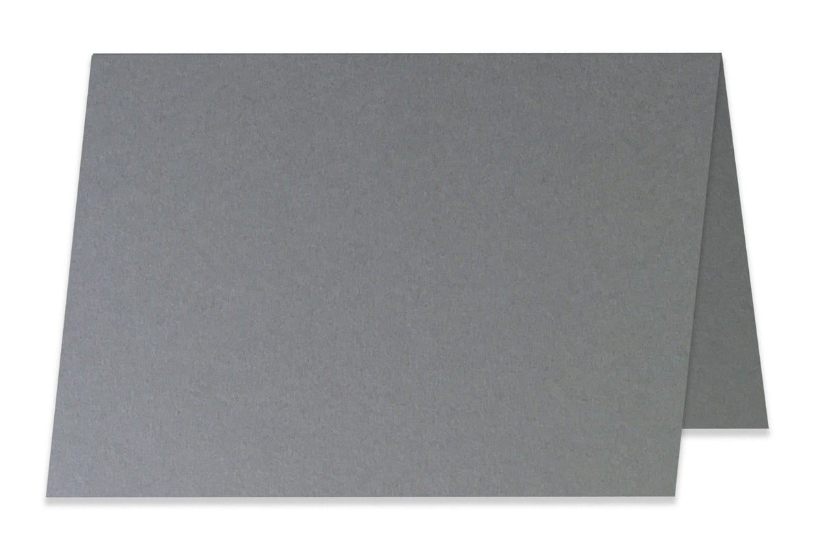 Blank A2 Folded Gray Discount Card Stock 