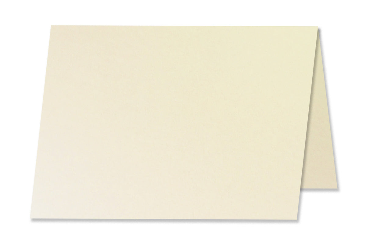 Blank A2 Folded Natural Ivory Discount Card Stock 