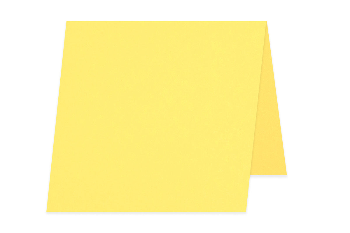 Blank 5x5 Folded Discount Card Stock - Yellow