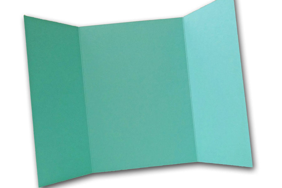 Aqua 5x7 Discount Card Stock DIY Gatefold Invitations