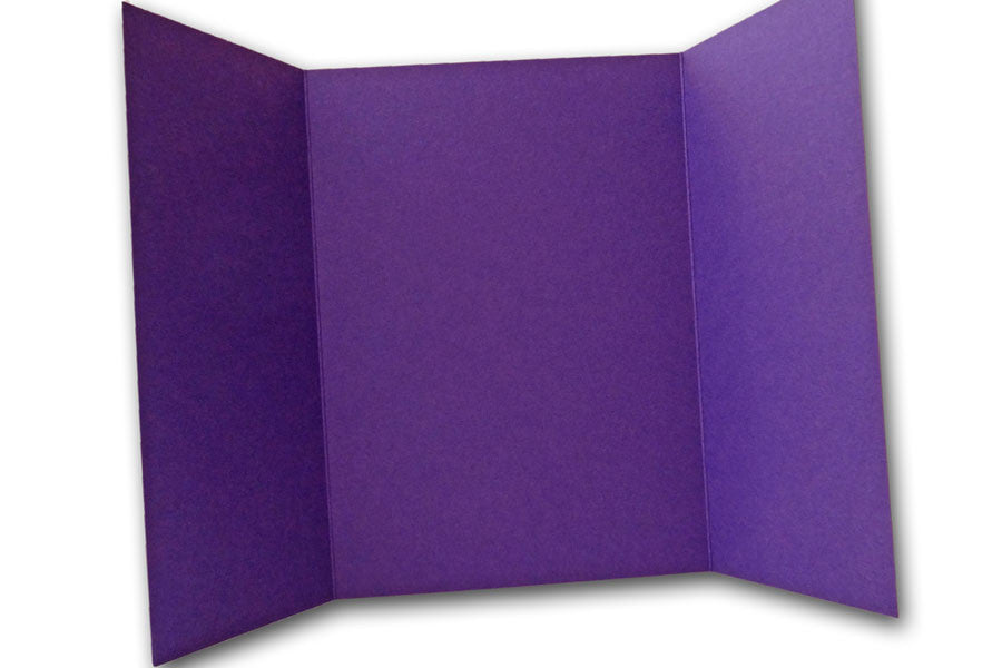  Dark Purple 5x7 Discount Card Stock DIY Gatefold Invitations