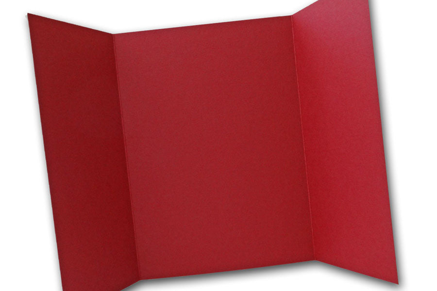 Dark Red  5x7 Discount Card Stock DIY Gatefold Invitations