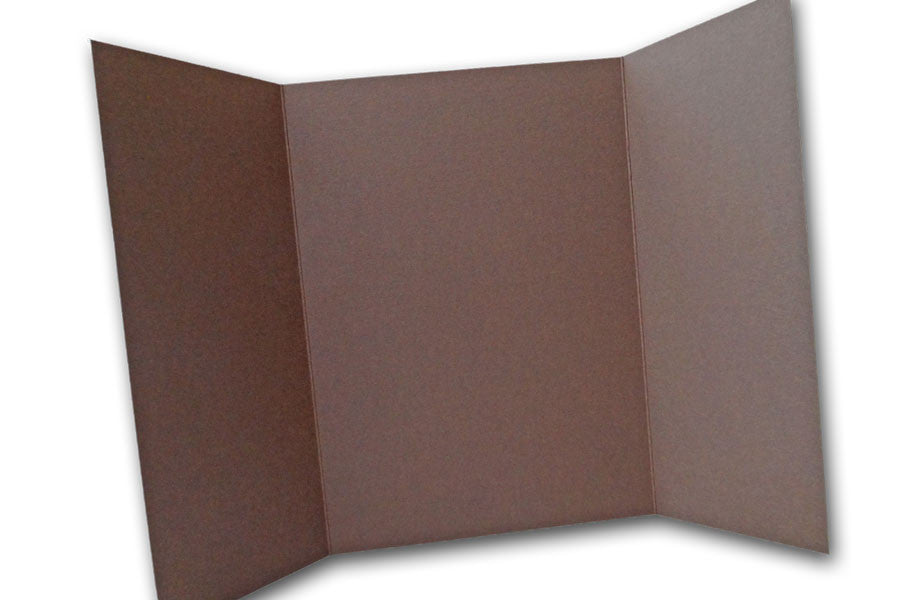 Brown 5x7 Discount Card Stock DIY Gatefold Invitations