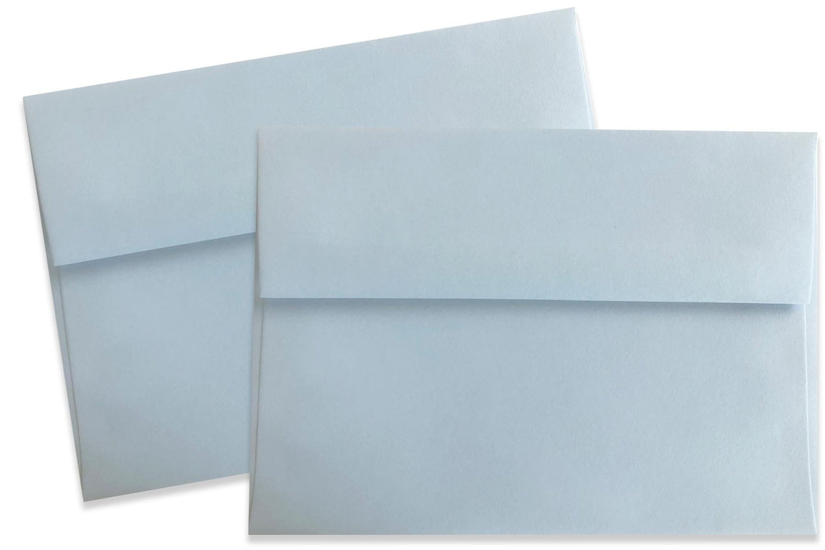 Set of 4 colors vintage envelopes on blue background., Stock vector