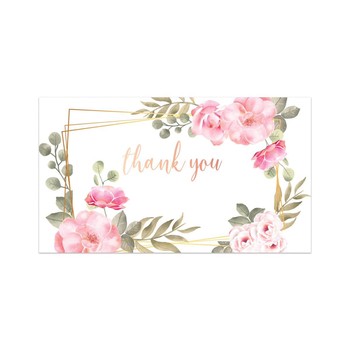 Premium Thank You Business Card - Small 3.5&quot; x 2&quot; Card - Sturdy 14PT Stock - 100 Cards