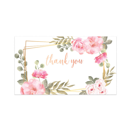 Premium Thank You Business Card - Small 3.5" x 2" Card - Sturdy 14PT Stock - 100 Cards