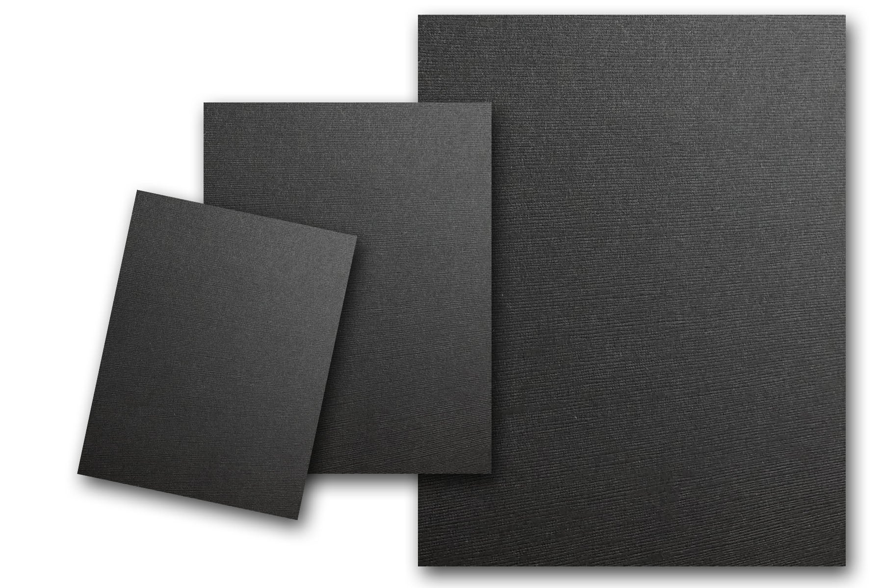 Leatherlike Black Card Stock - 28.3 x 40.2 in 133 lb Cover Traditional C1S  50 per Carton