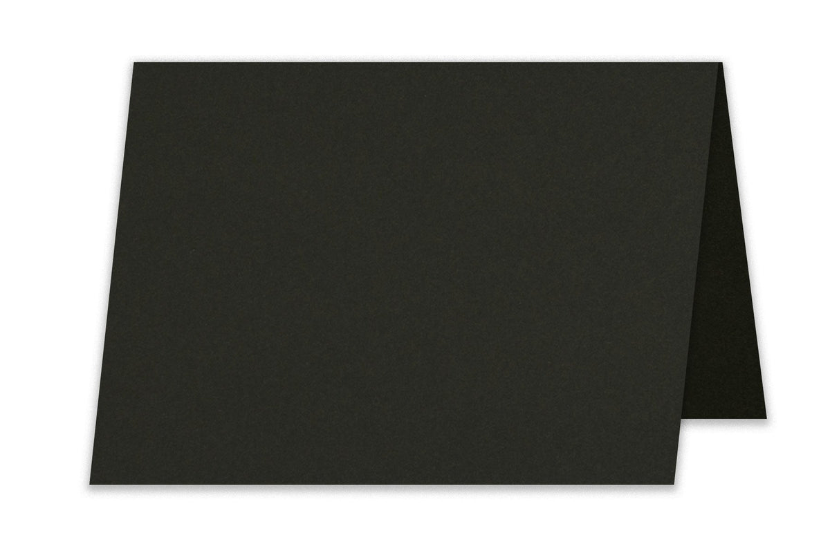 Blank A1 Folded Discount Card Stock - Black Licorice