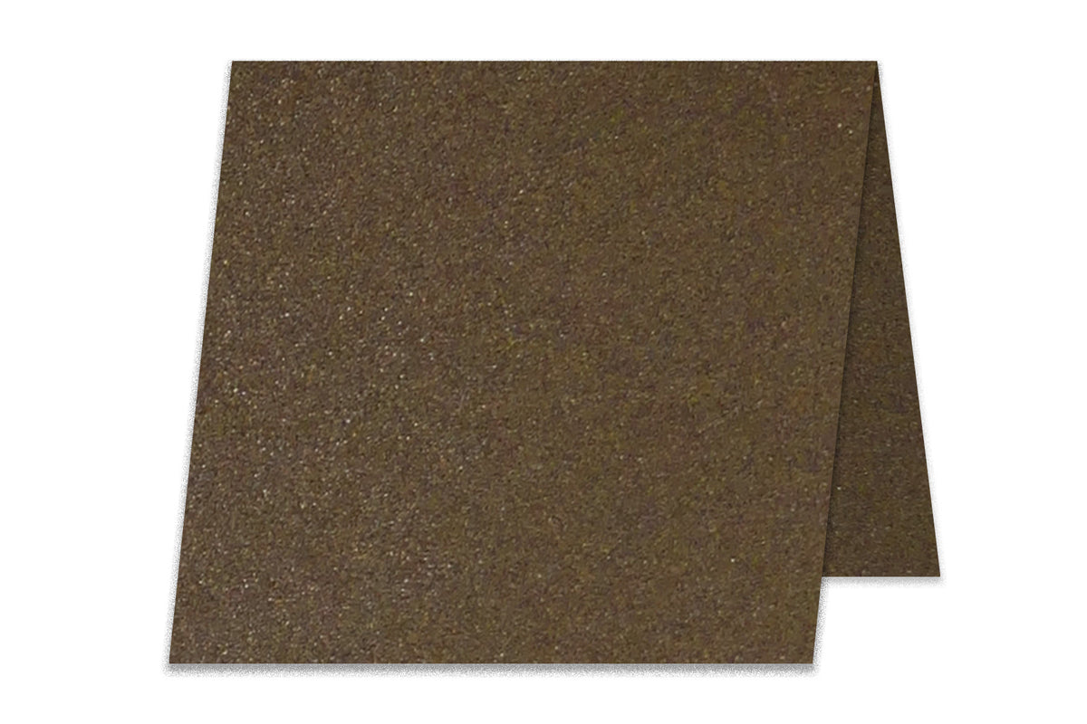 Stardream Metallic Brown 5x5 Blank Folded mini cards