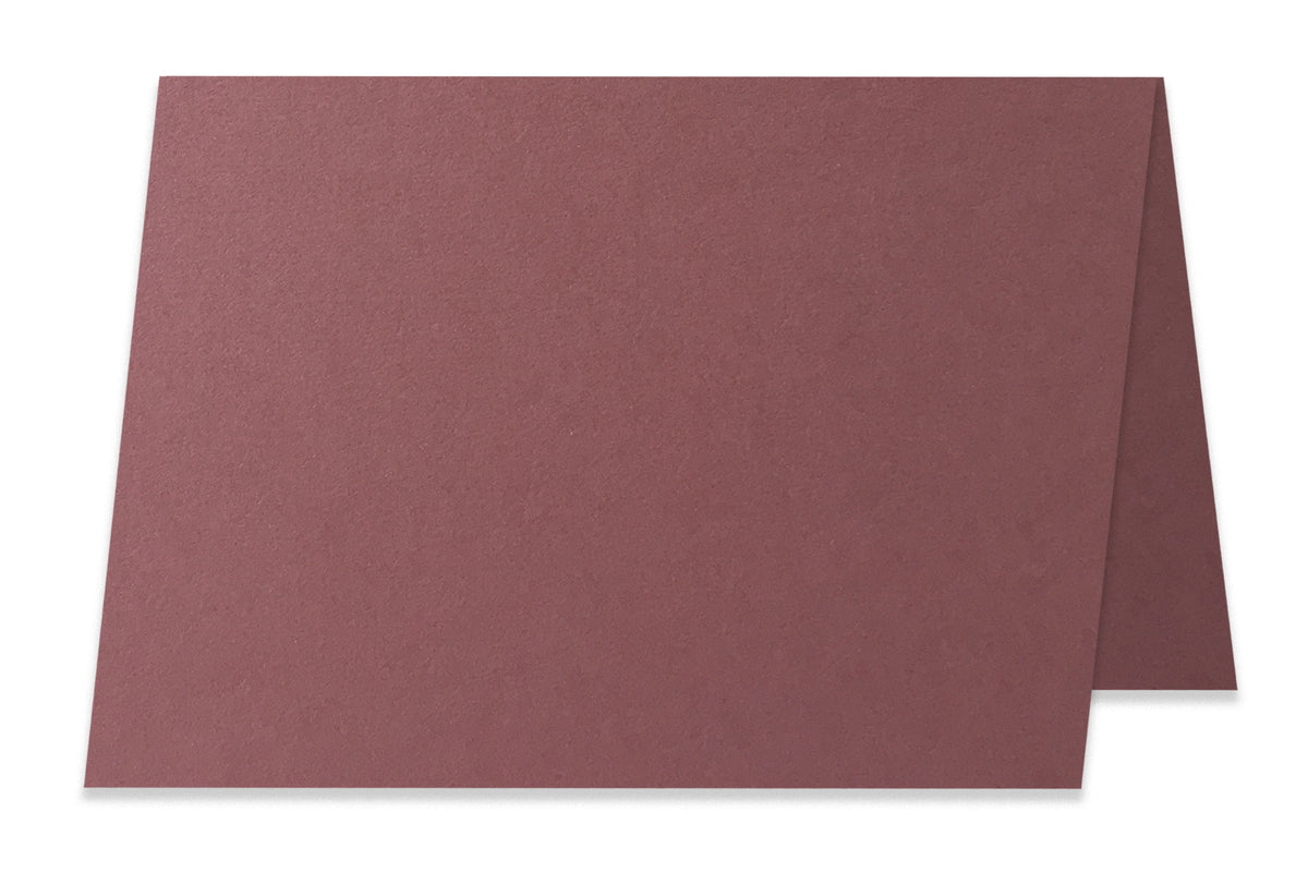 Blank A2 Folded Burgundy Discount Card Stock 