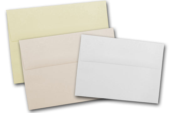 Pearl Foil Invitation, Flat Card 5x7, Ecru Cardstock, 80lb, 50 Pack