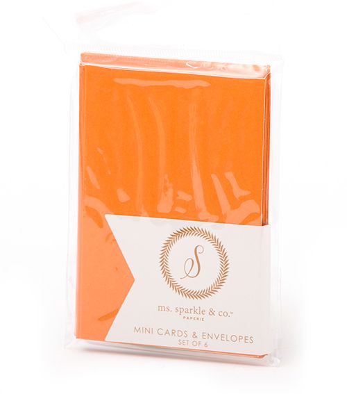 Orange Mini Cards and Envelopes