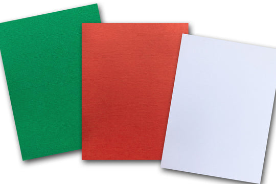 DCS  Holiday Discount Card Stock 8.5x11 Red, Green or White  - 20 pack