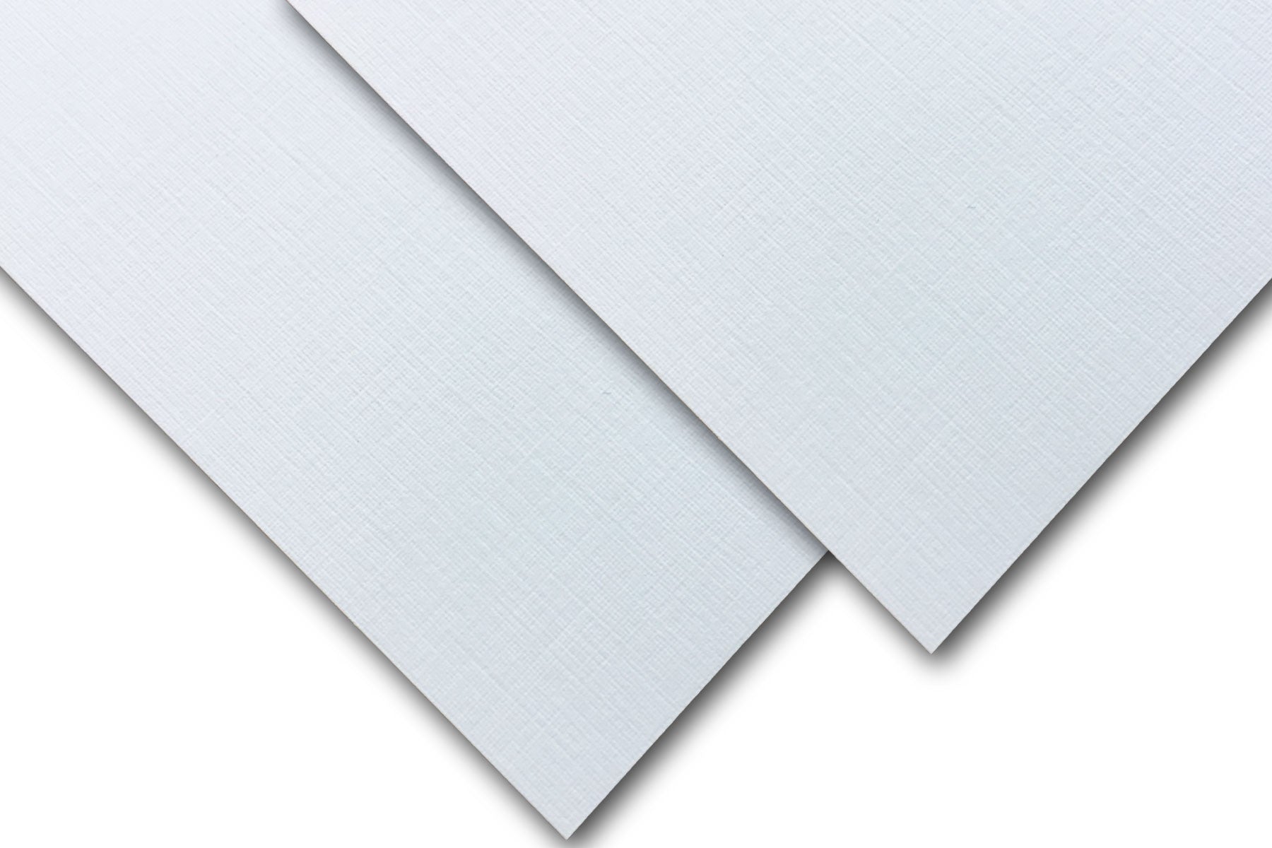 Natural White Flat Card - Slim LCI Linen 4 x 9 ¼ 100C