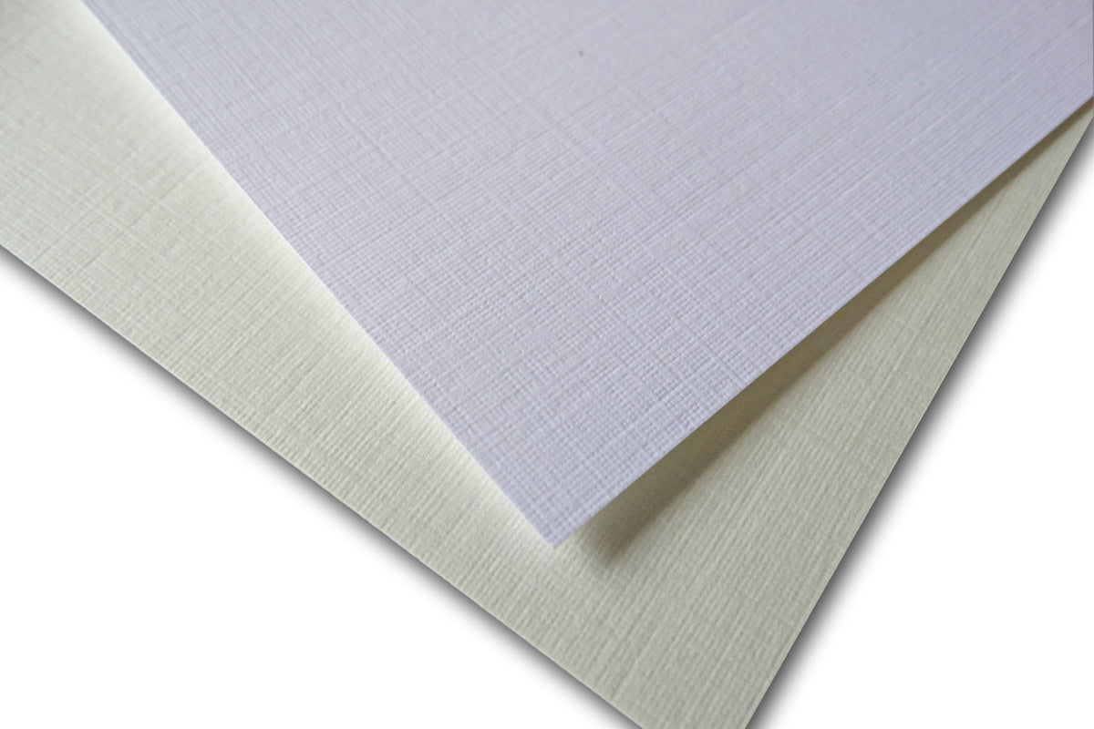 100 White Linen 80# Cover Paper Sheets - 4 X 6 (4X6 Inches