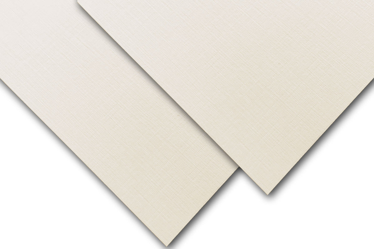 Classic Linen Natural White Ivory  Discount Paper