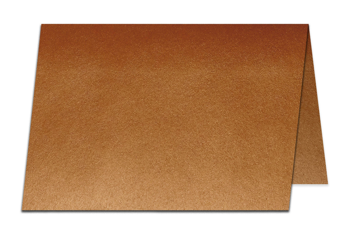 Blank Metallic 4x6 Folded Discount Card Stock - Copper