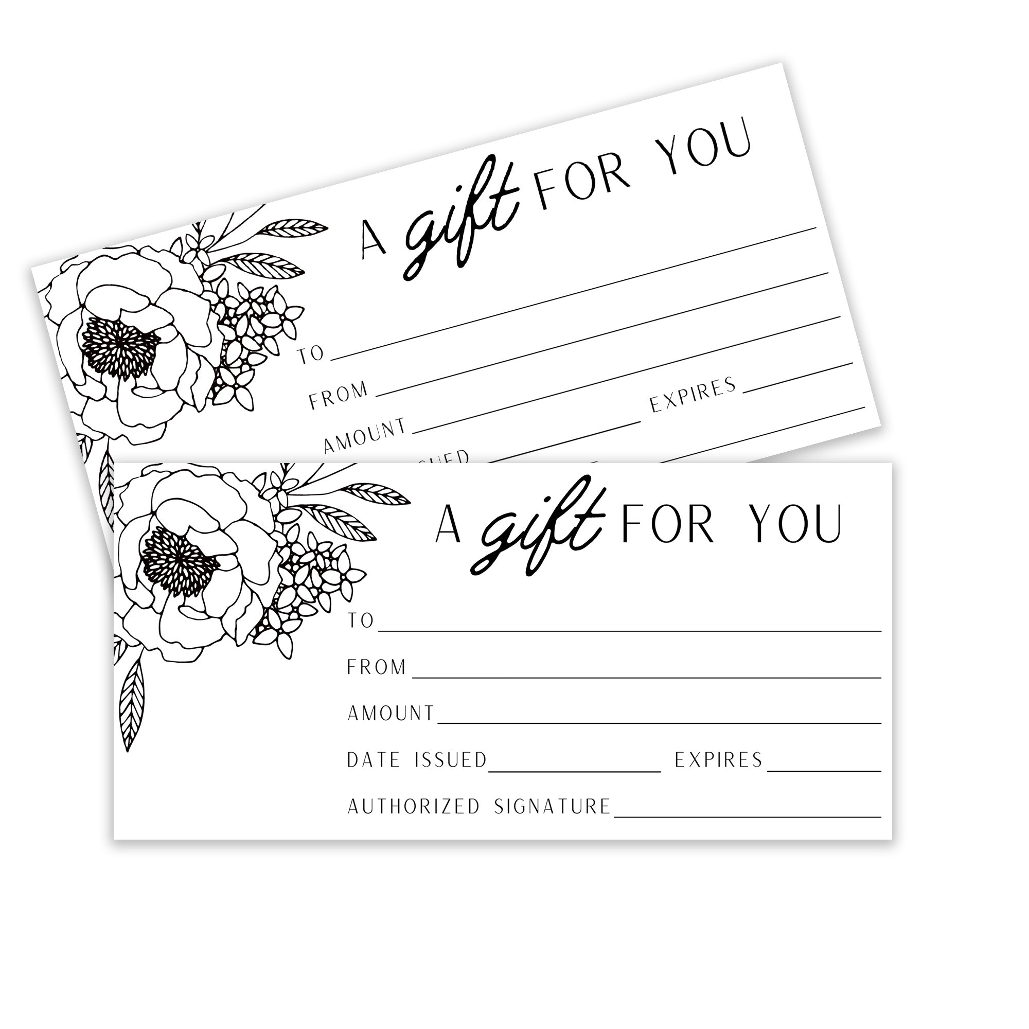 Pre-Printed Gift Certificates on Discount Card Stock for business - CutCardStock for Blank Gift Certificate Printable Free