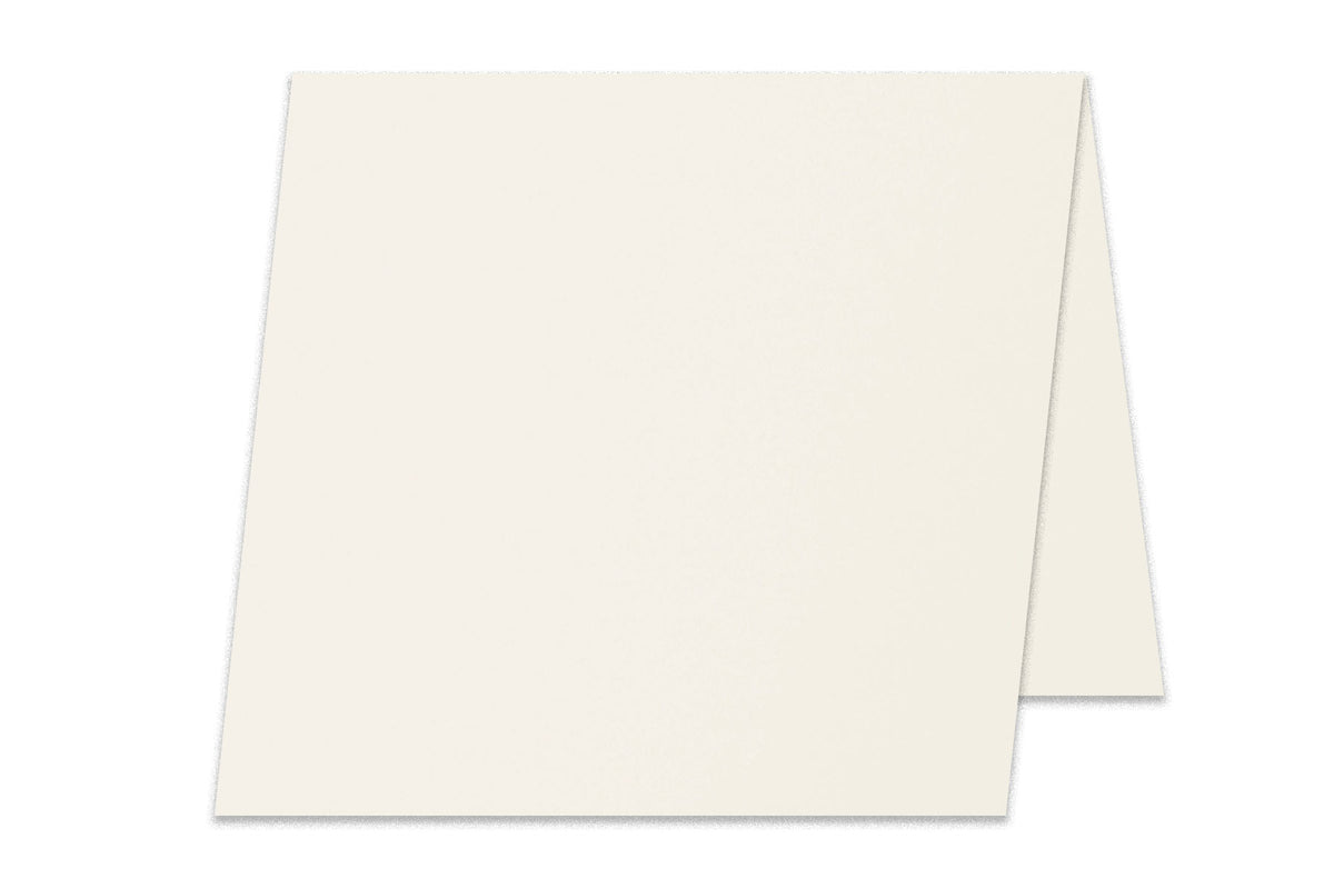 Ivory 5x5 inch folded discount card stock