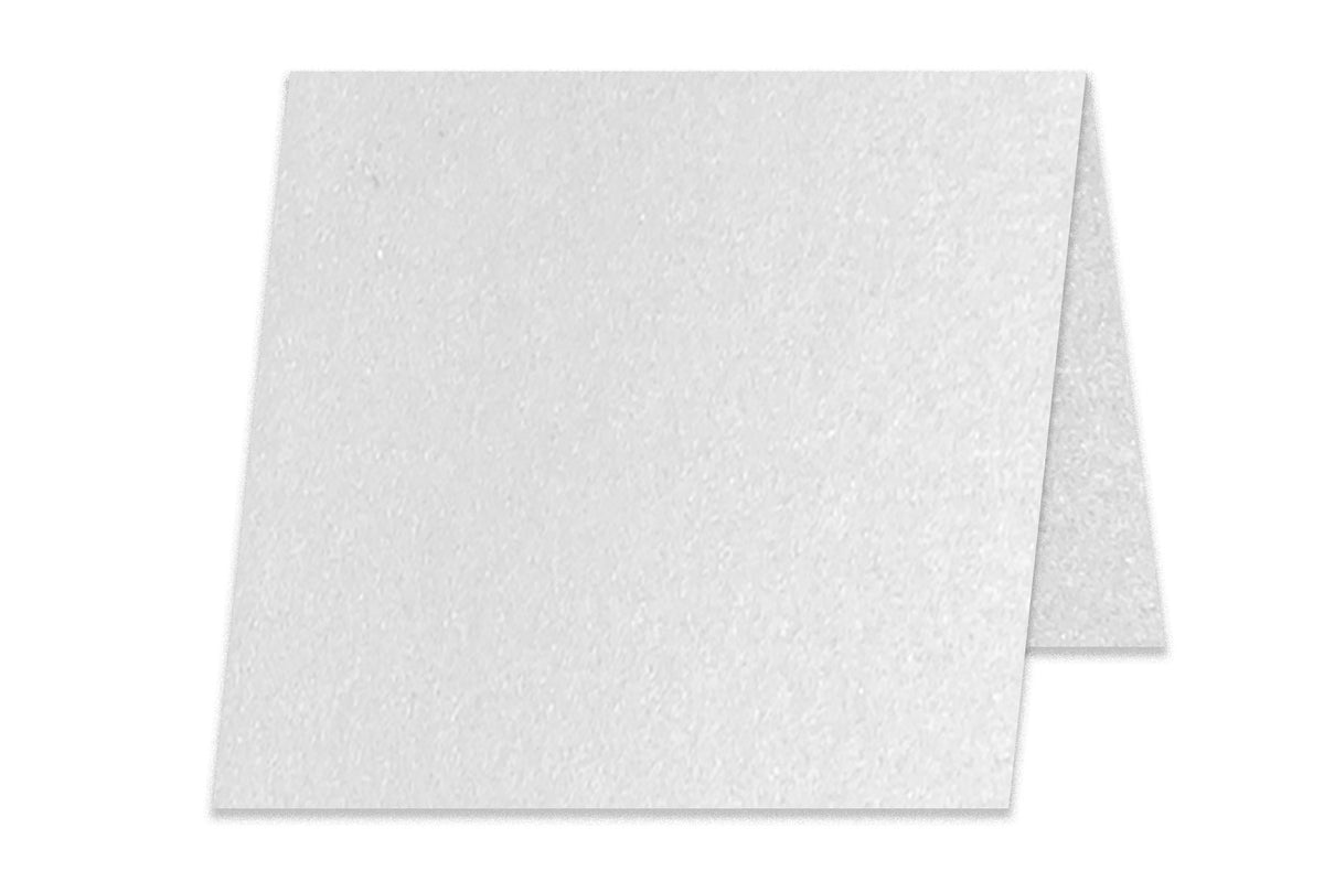 Stardream Metallic White  3x3 Blank Folded mini cards