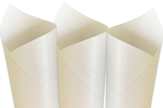 DCS White GLITTER Heavyweight 12x12 Discount Card Stock