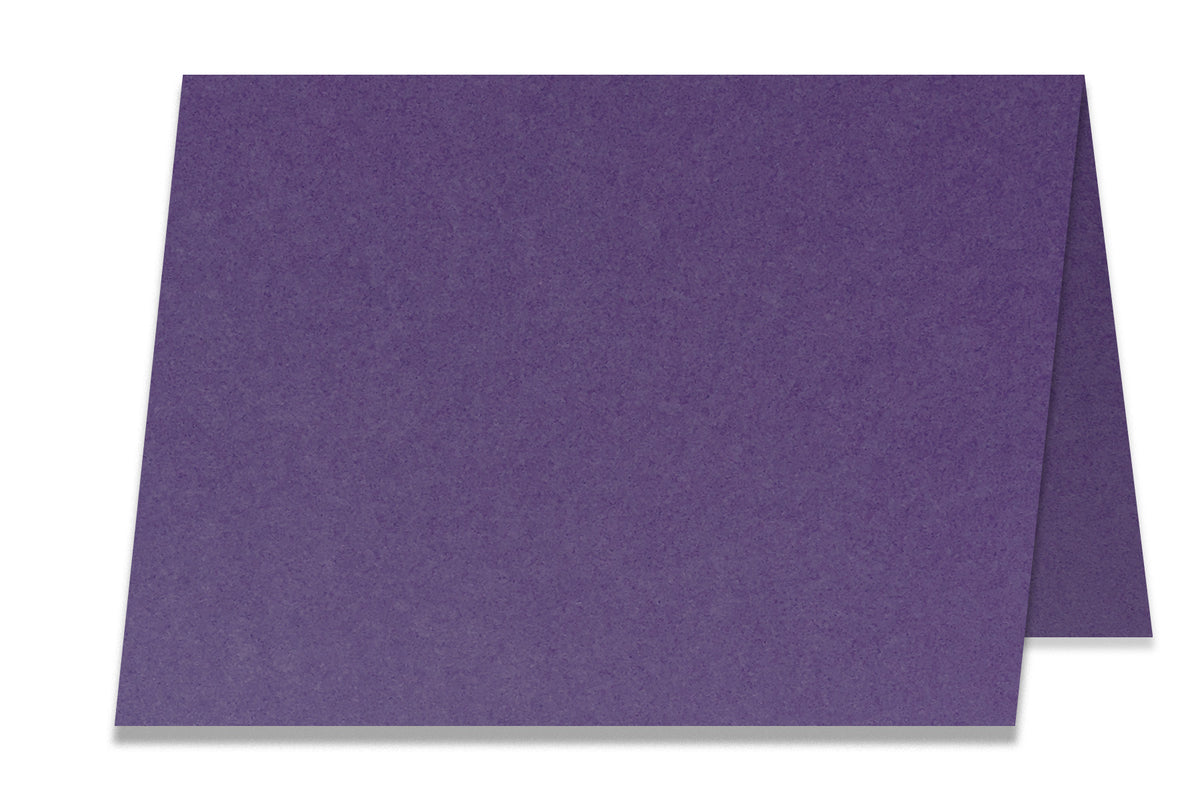 Blank A2 Folded Purple Discount Card Stock 