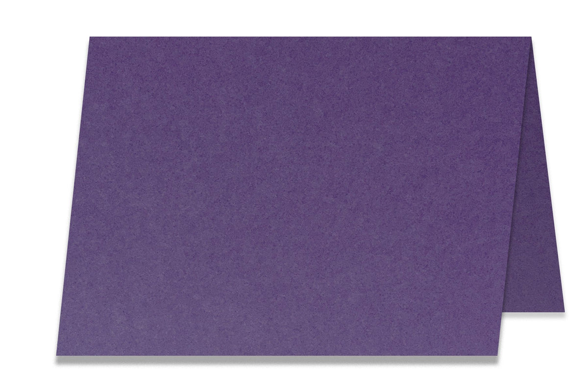 Blank A6 Folded Purple Discount Card Stock 