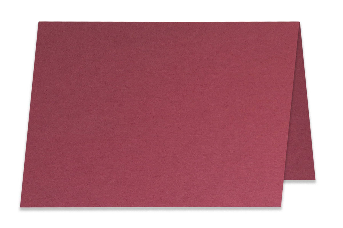 Blank A6 Folded Dark Red Discount Card Stock 