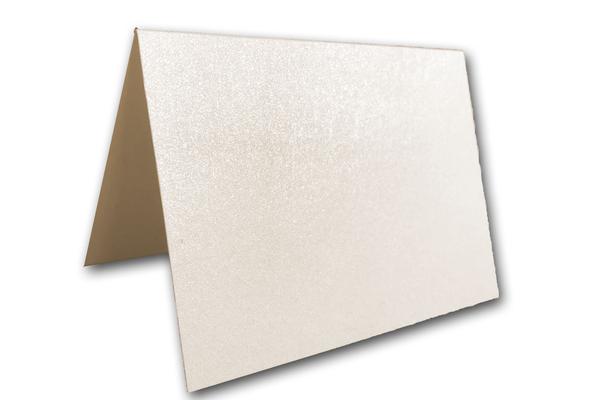 Blank Metallic A1 Notecards - ivory